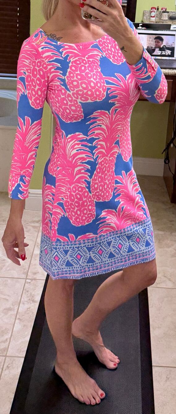 Lilly Pulitzer XS dress Sophie dress in Blue Haven pineapples ($135 retail)